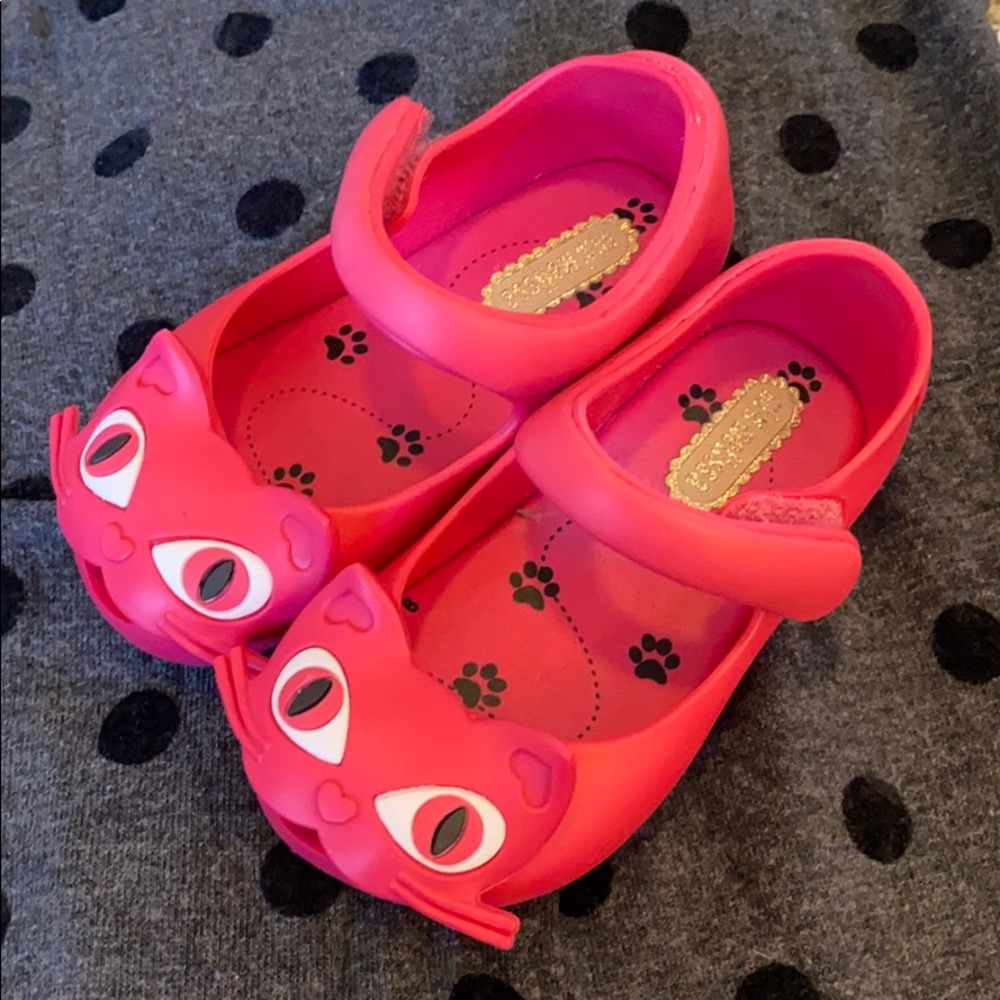 Mini Melissa Size 6 Cat Shoes - Like NEW!
